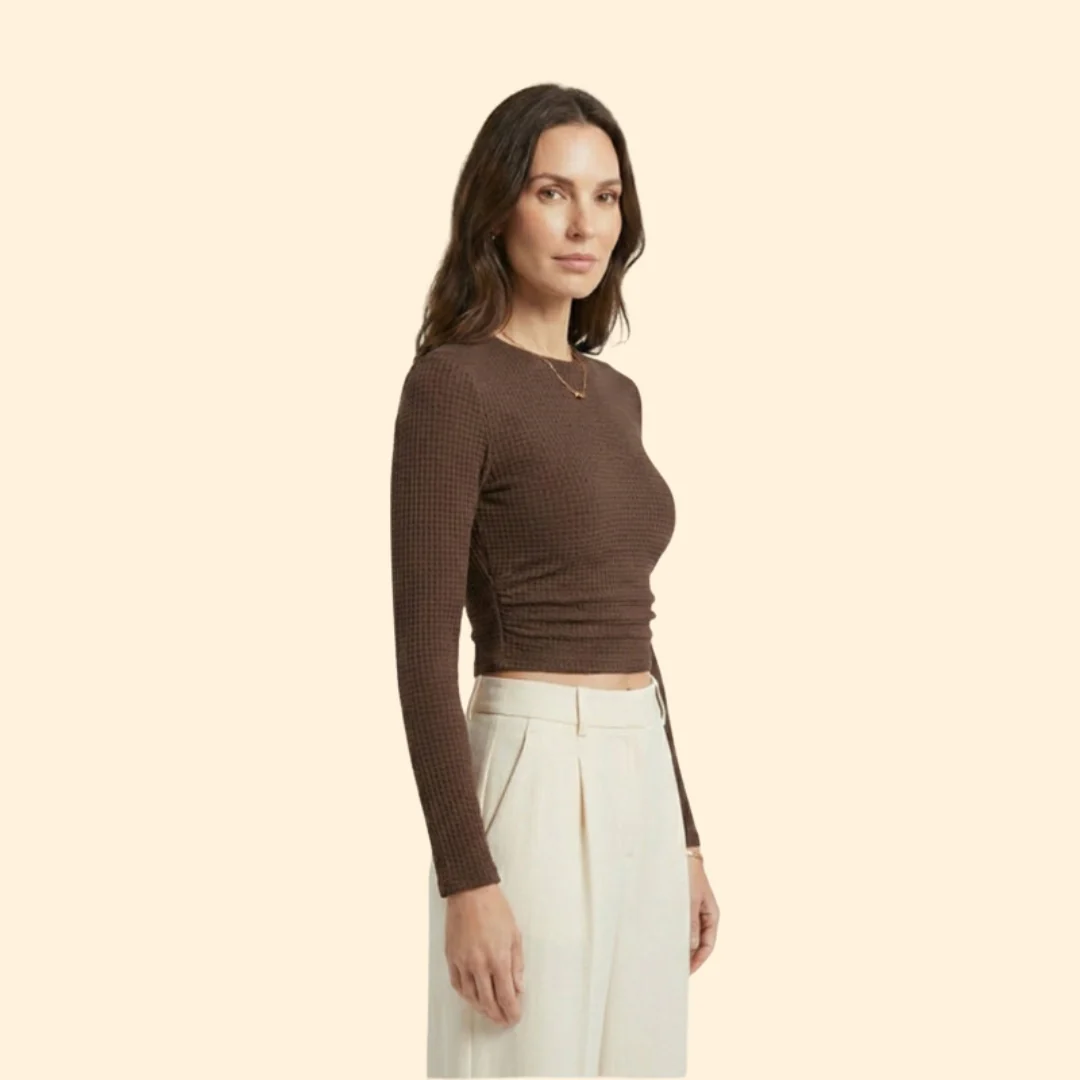 Women’s Crop Top with Mock Neckline - Image 3