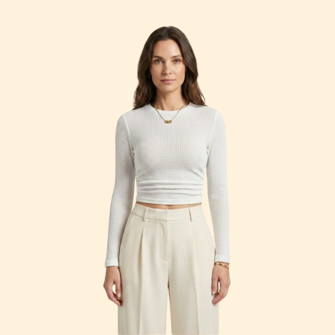 Women’s Crop Top with Mock Neckline - Image 8