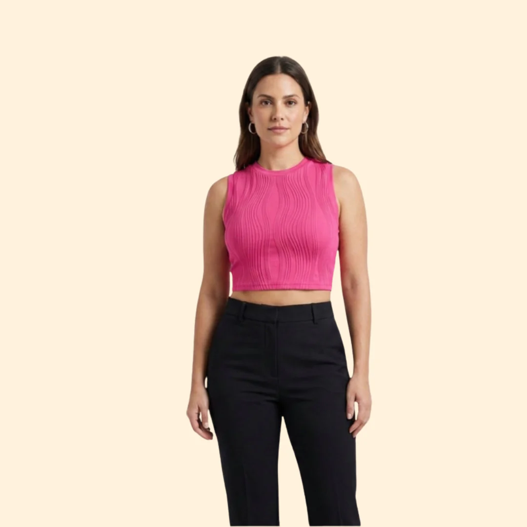Women’s Crop Top with Sleeveless Silhouette - Image 2