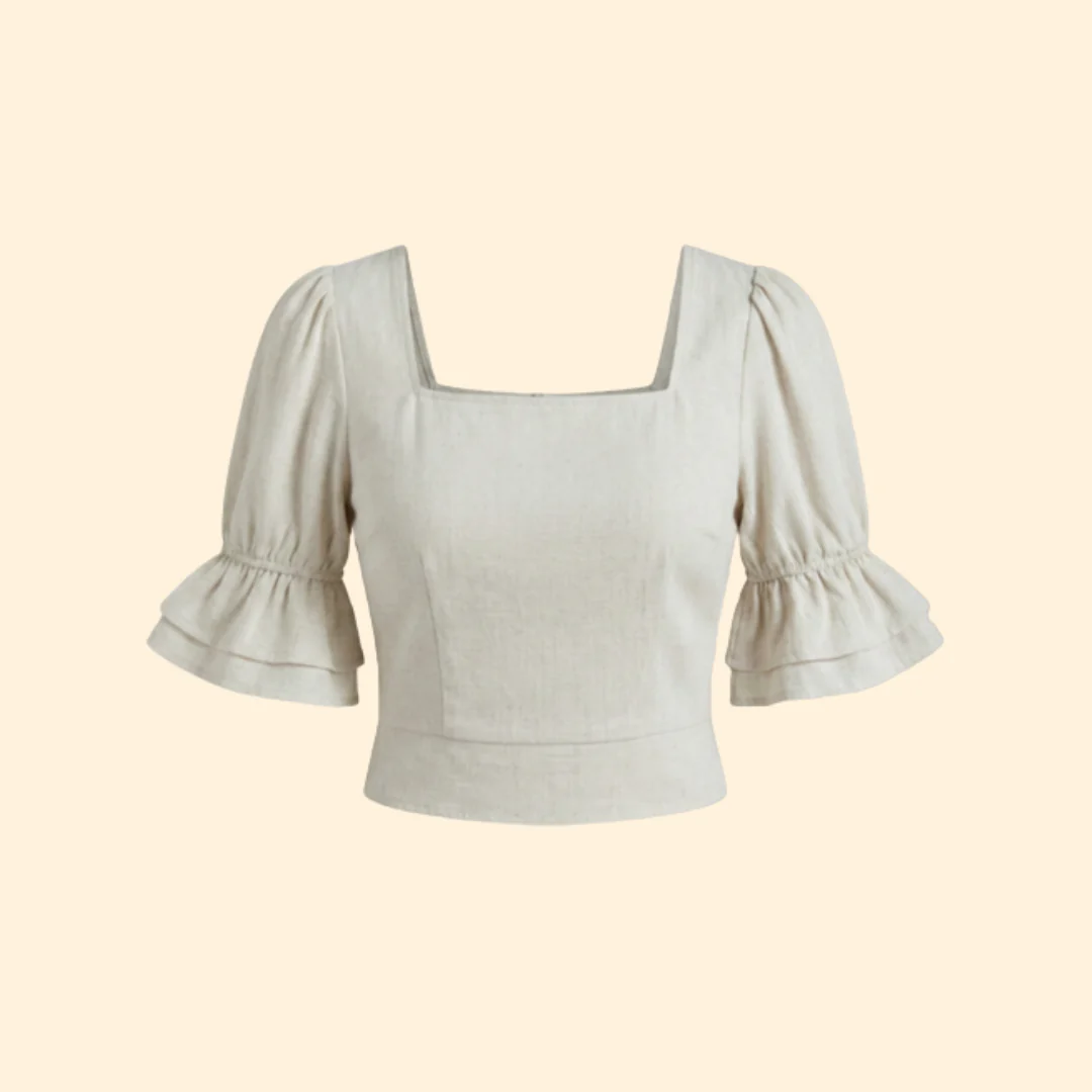 Women’s Crop Top with Square Neckline