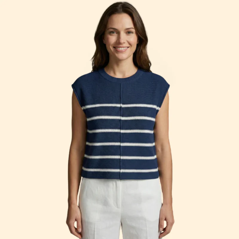 Women’s Knit Top with Crew Neckline - Image 2