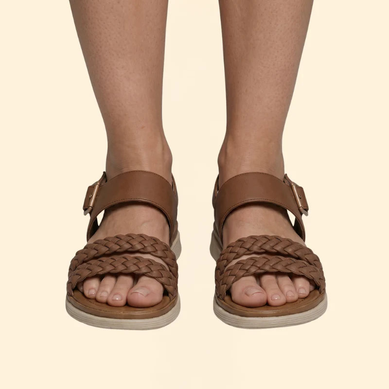 Women’s Open Toe Sandals with Buckle Strap - Image 3