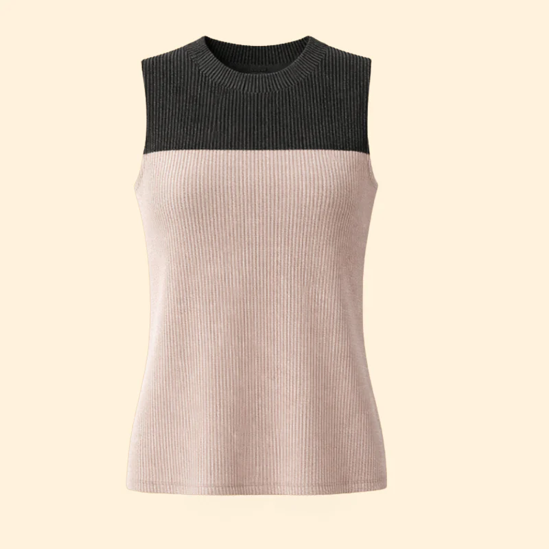 Women’s Sleeveless Top with Crew Neckline