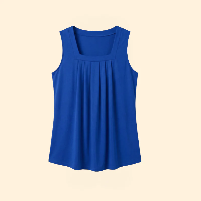 Women’s Sleeveless Top with Square Neckline