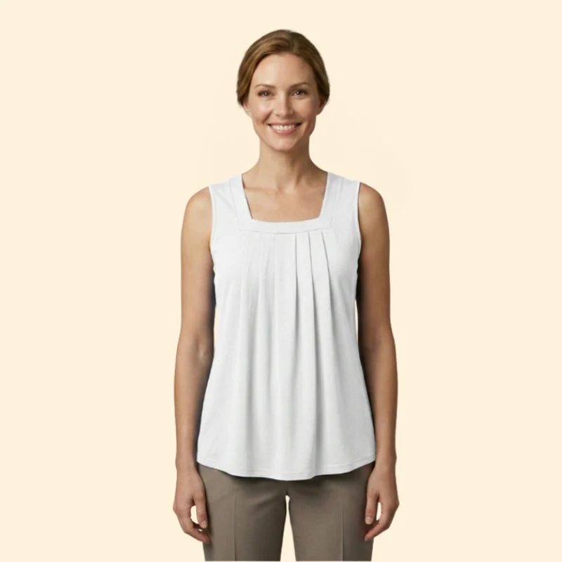 Women’s Sleeveless Top with Square Neckline - Image 6