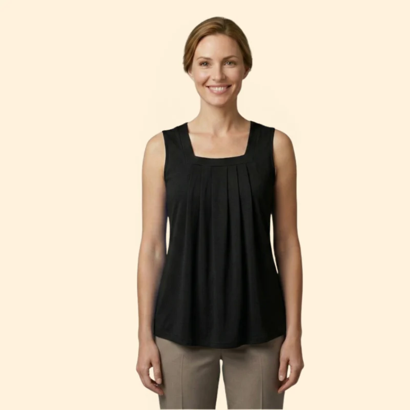 Women’s Sleeveless Top with Square Neckline - Image 8