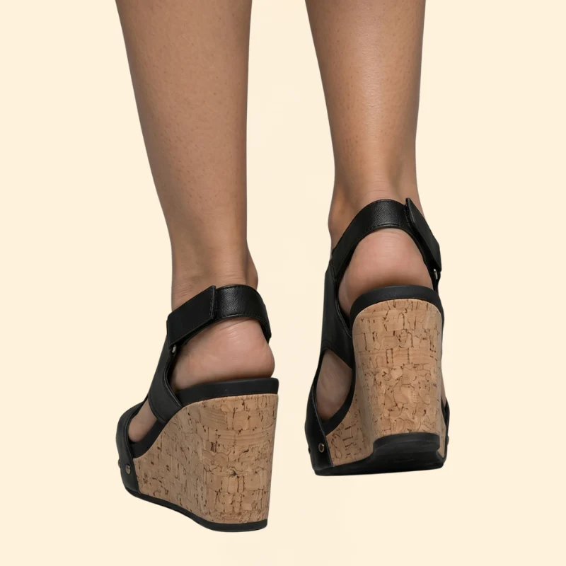 Women’s Wedge Sandals with Cork Heel - Image 6