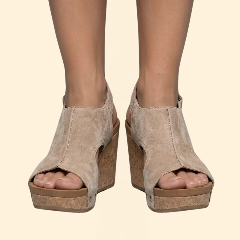 Women’s Wedge Sandals with Cork Heel - Image 8