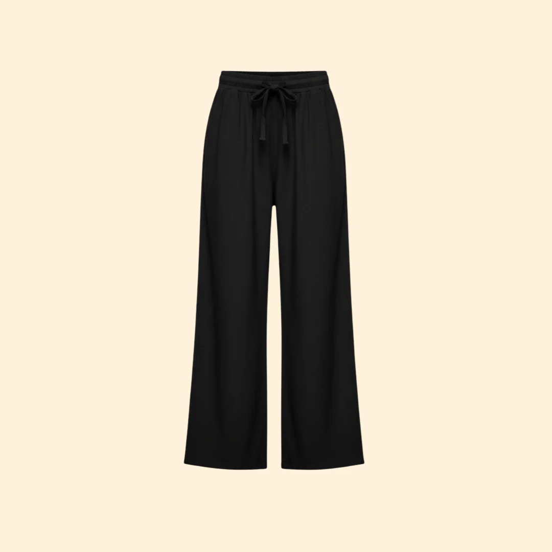 Women’s Wide-Leg Pants with Hem Ties