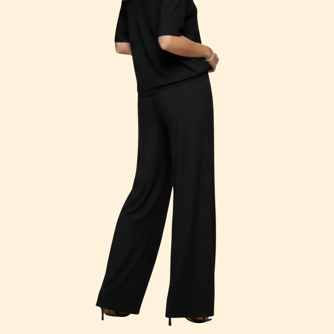Women’s Wide-Leg Pants with Hem Ties - Image 4