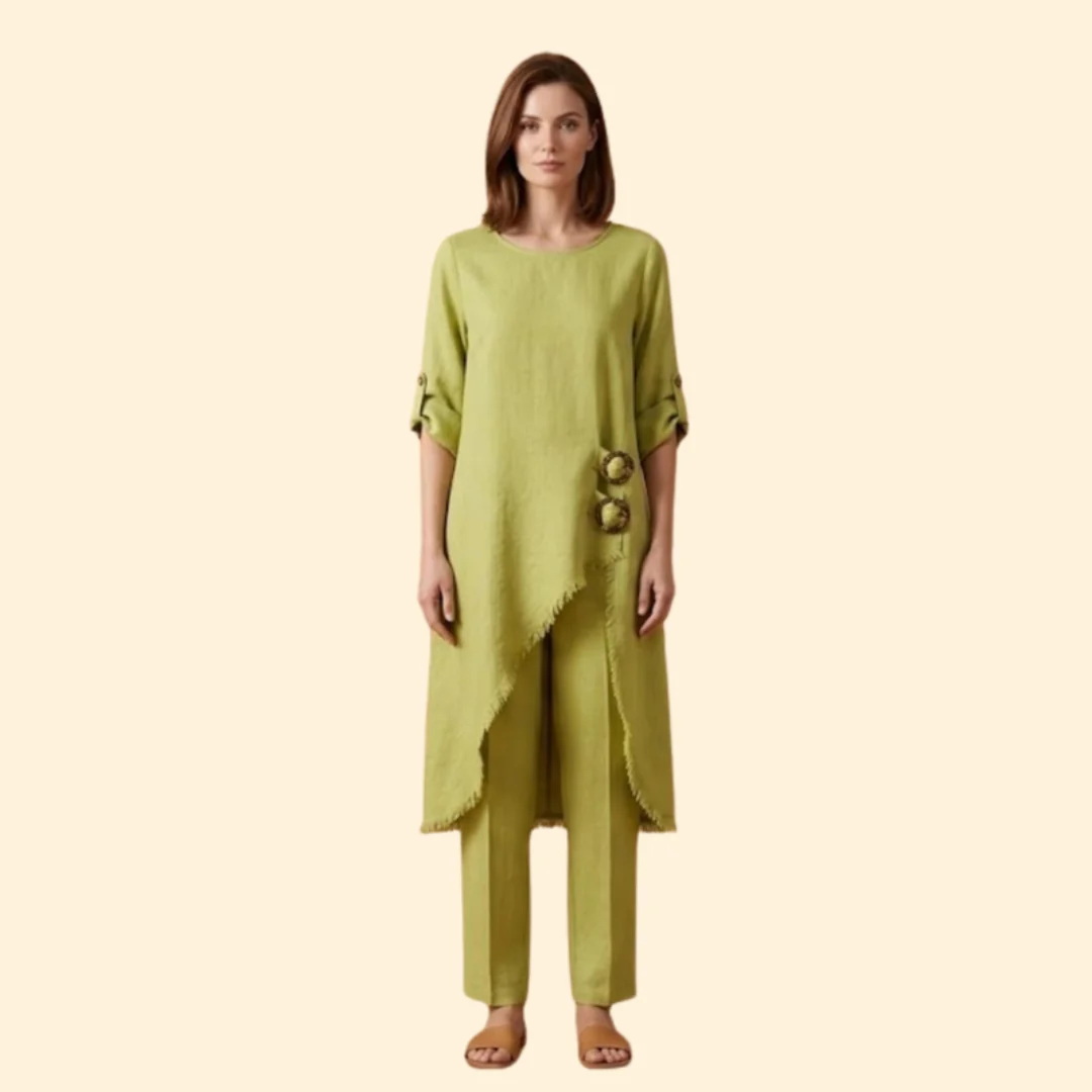Women’s Two-Piece Set with Decorative Rings - Image 2