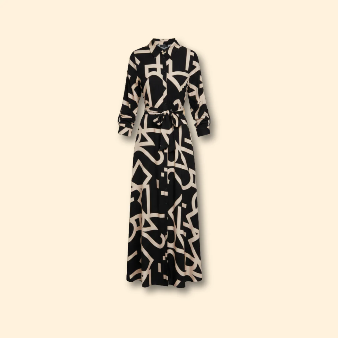 Women's  A-Line Dress with Abstract Print