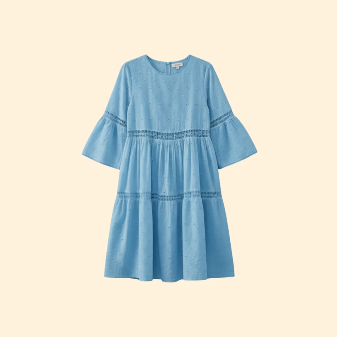 Women’s A-Line Dress with Eyelet Design