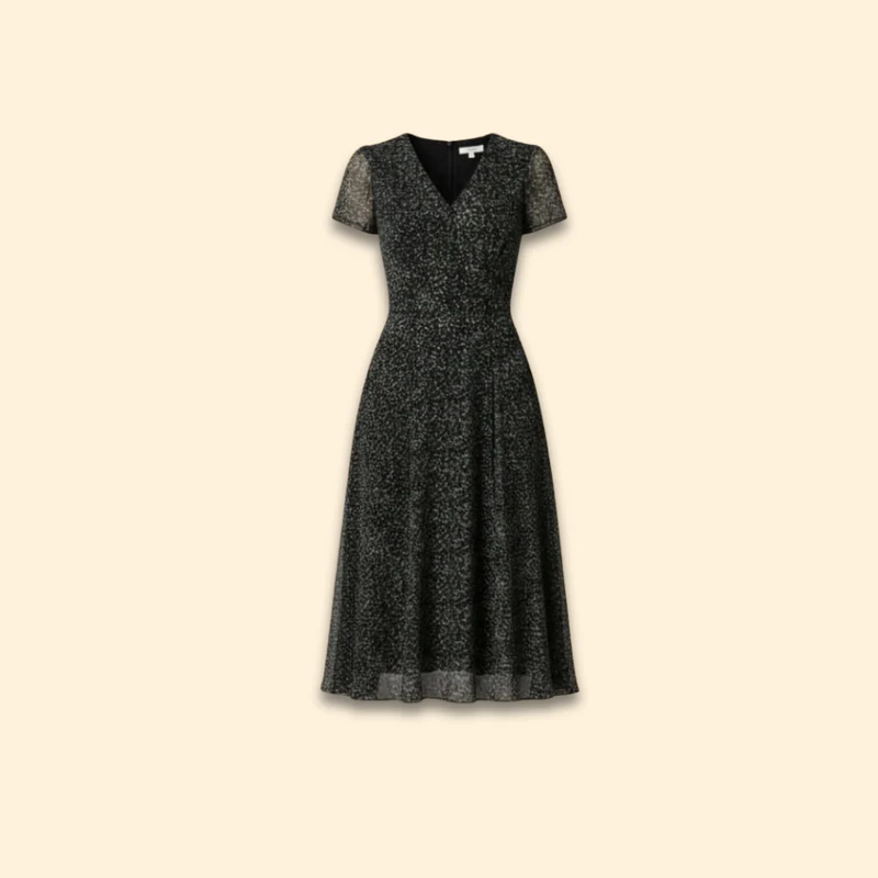 Women's A-Line Dress with V-Neck