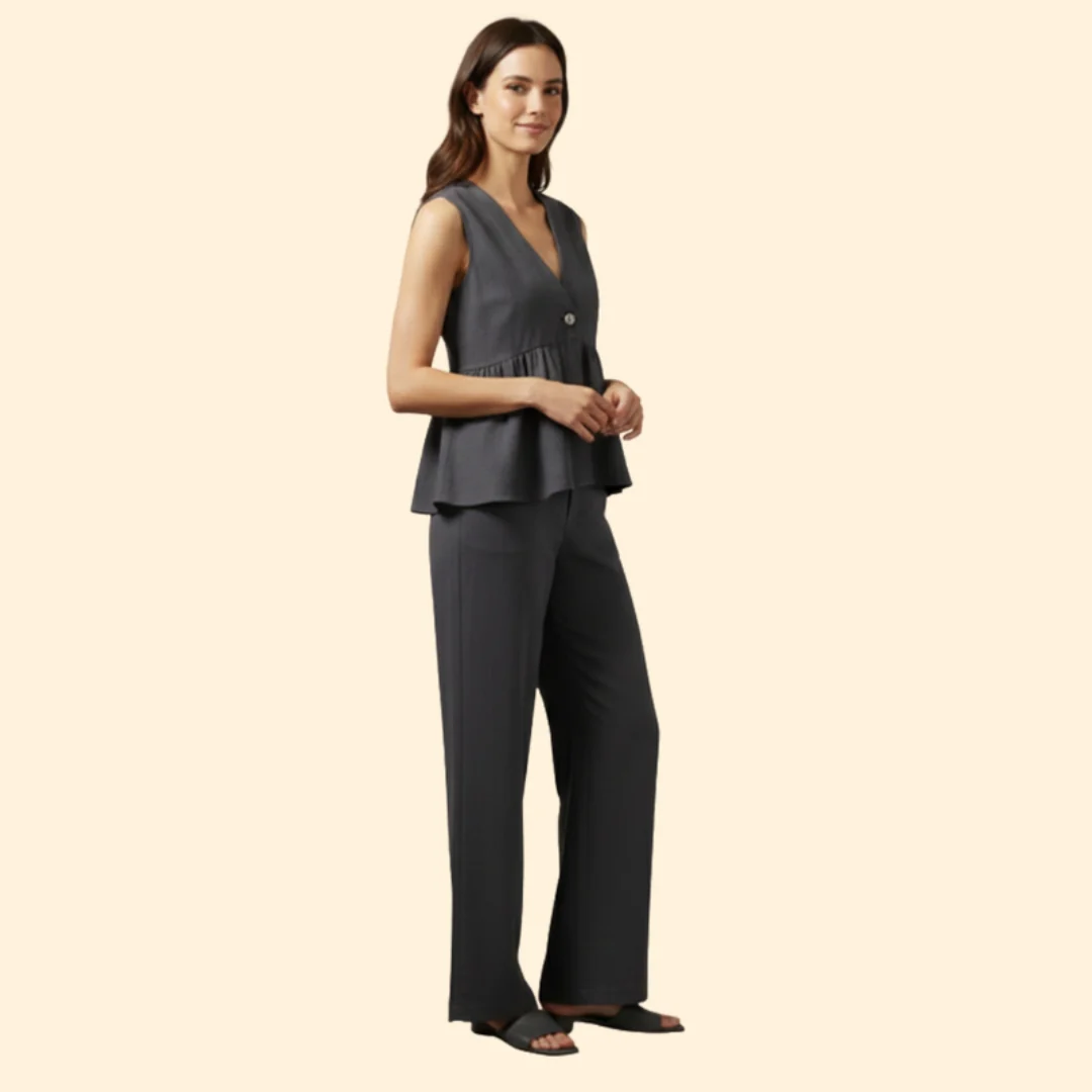 Women’s A-Line Top and Trousers Set - Image 3