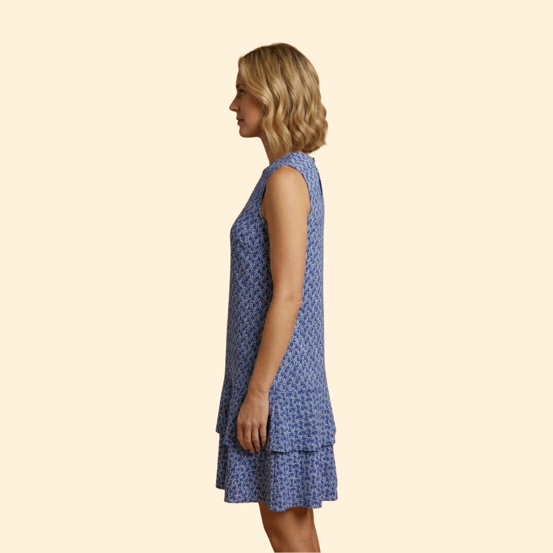 Women's Abstract Print Sleeveless Dress - Image 4