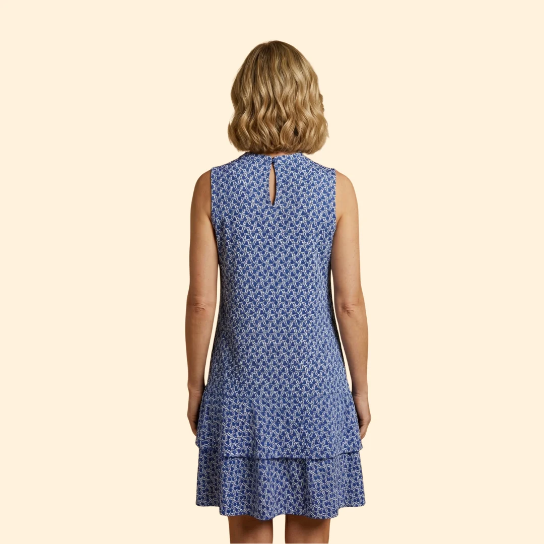 Women's Abstract Print Sleeveless Dress - Image 5
