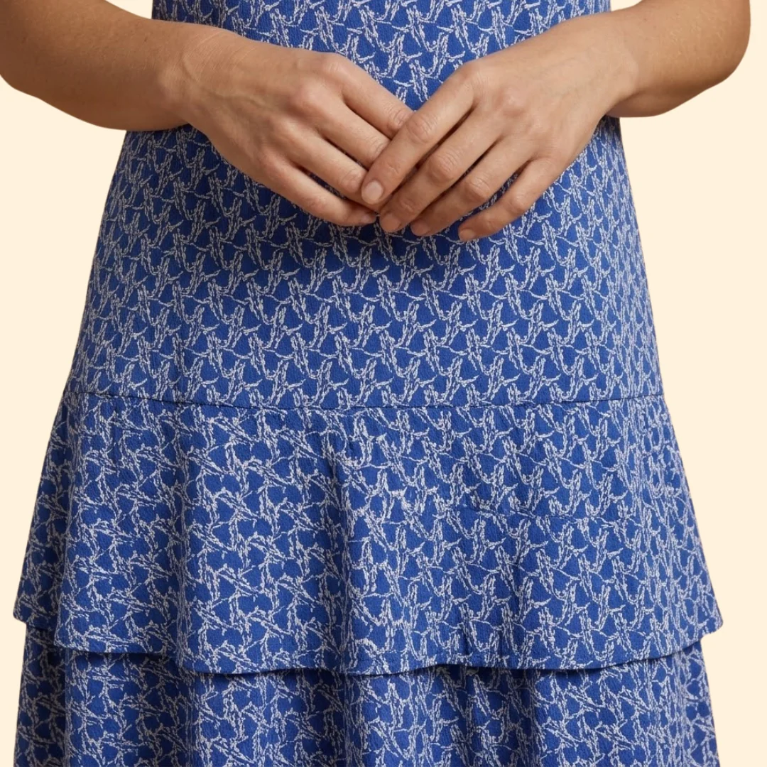 Women's Abstract Print Sleeveless Dress - Image 6