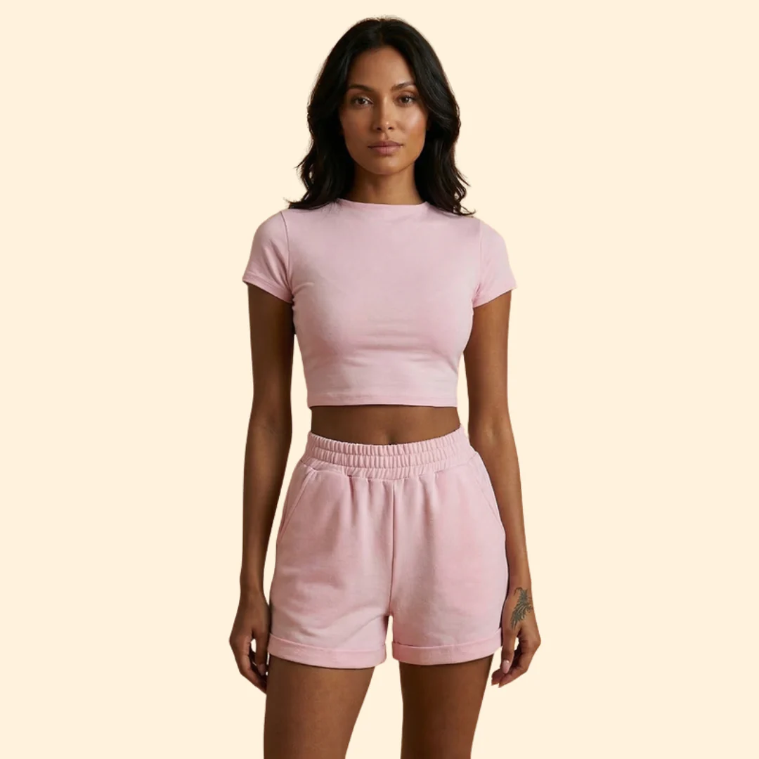 Women's Active Set with Sporty Crop Top - Image 10