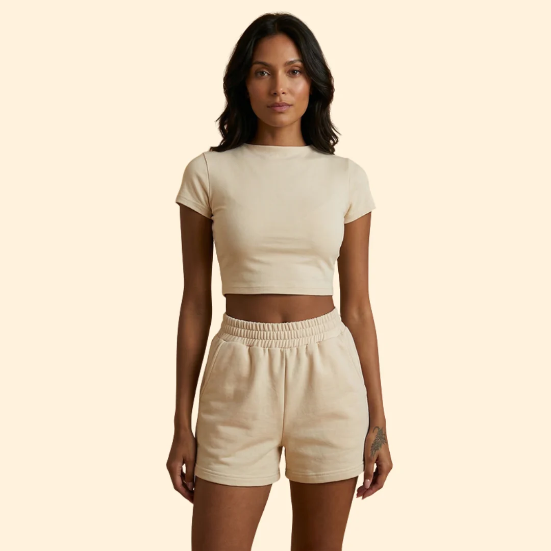 Women's Active Set with Sporty Crop Top - Image 9