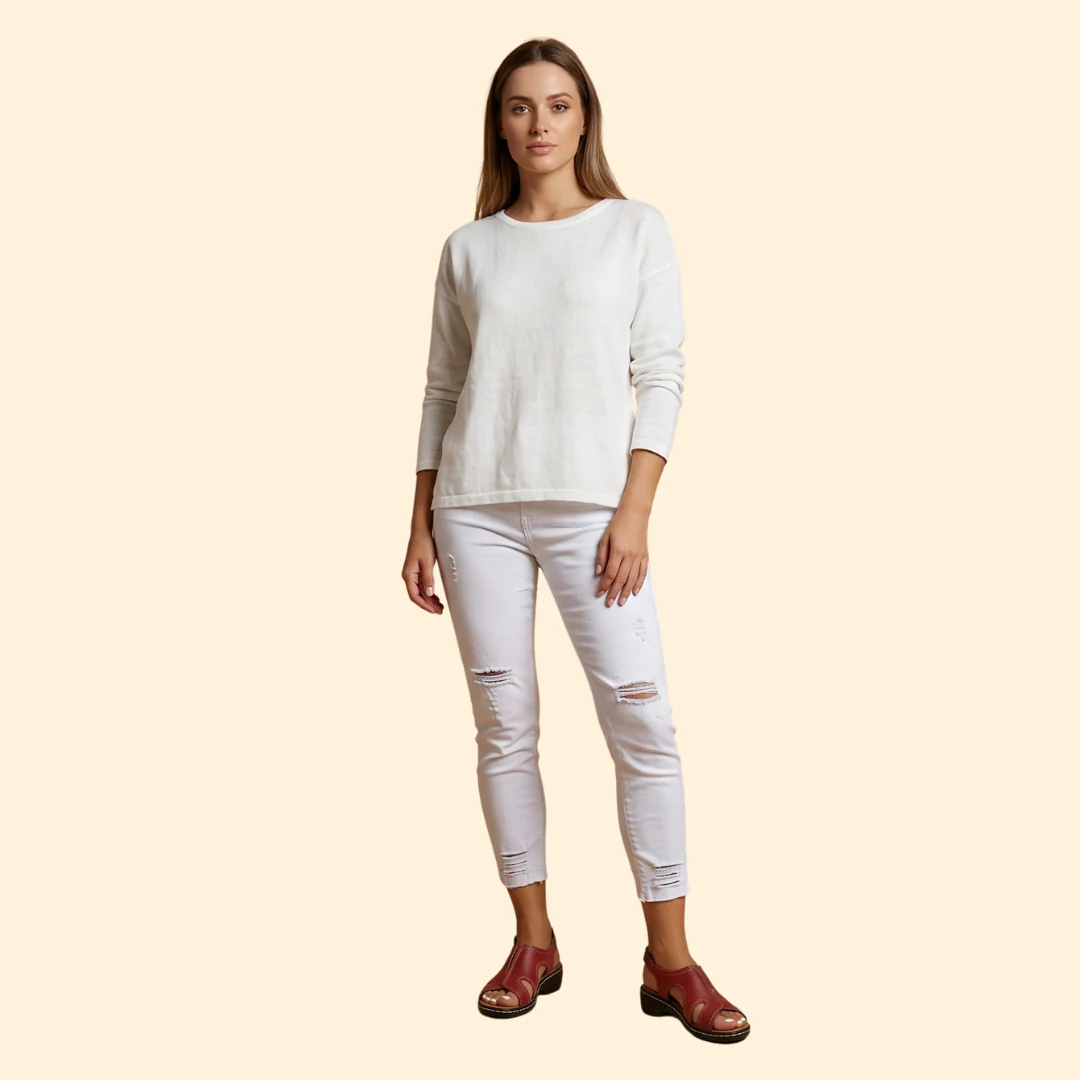 Women's Adjustable Sandals with Stitching - Image 2