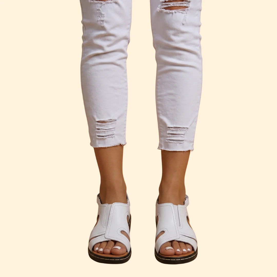 Women's Adjustable Sandals with Stitching - Image 8
