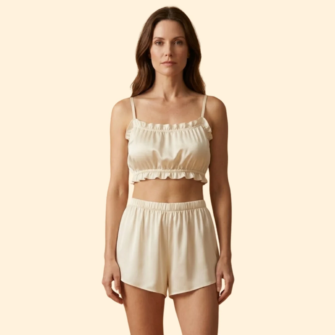 Women’s Airy Crop Top with High-Waist Shorts - Image 2