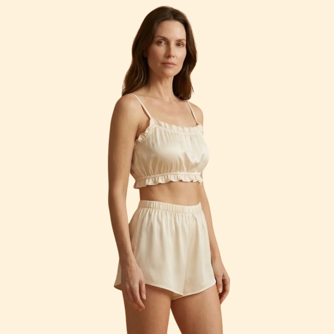 Women’s Airy Crop Top with High-Waist Shorts - Image 3