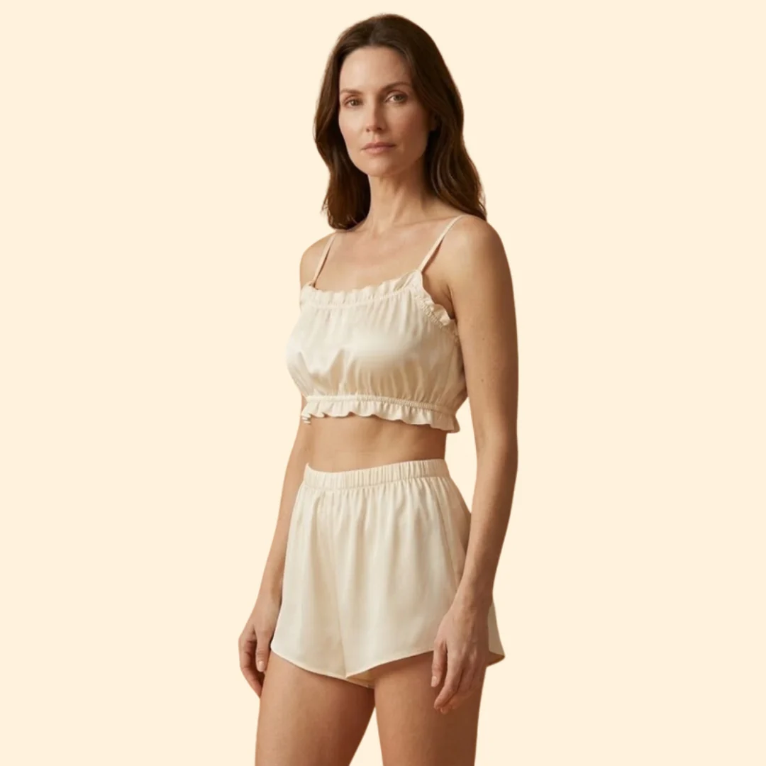 Women’s Airy Crop Top with High-Waist Shorts - Image 4