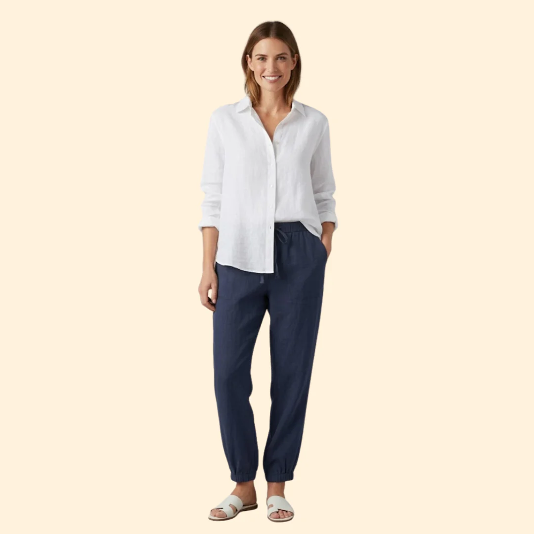 Women’s Airy Pants with Drawstring Waist - Image 2