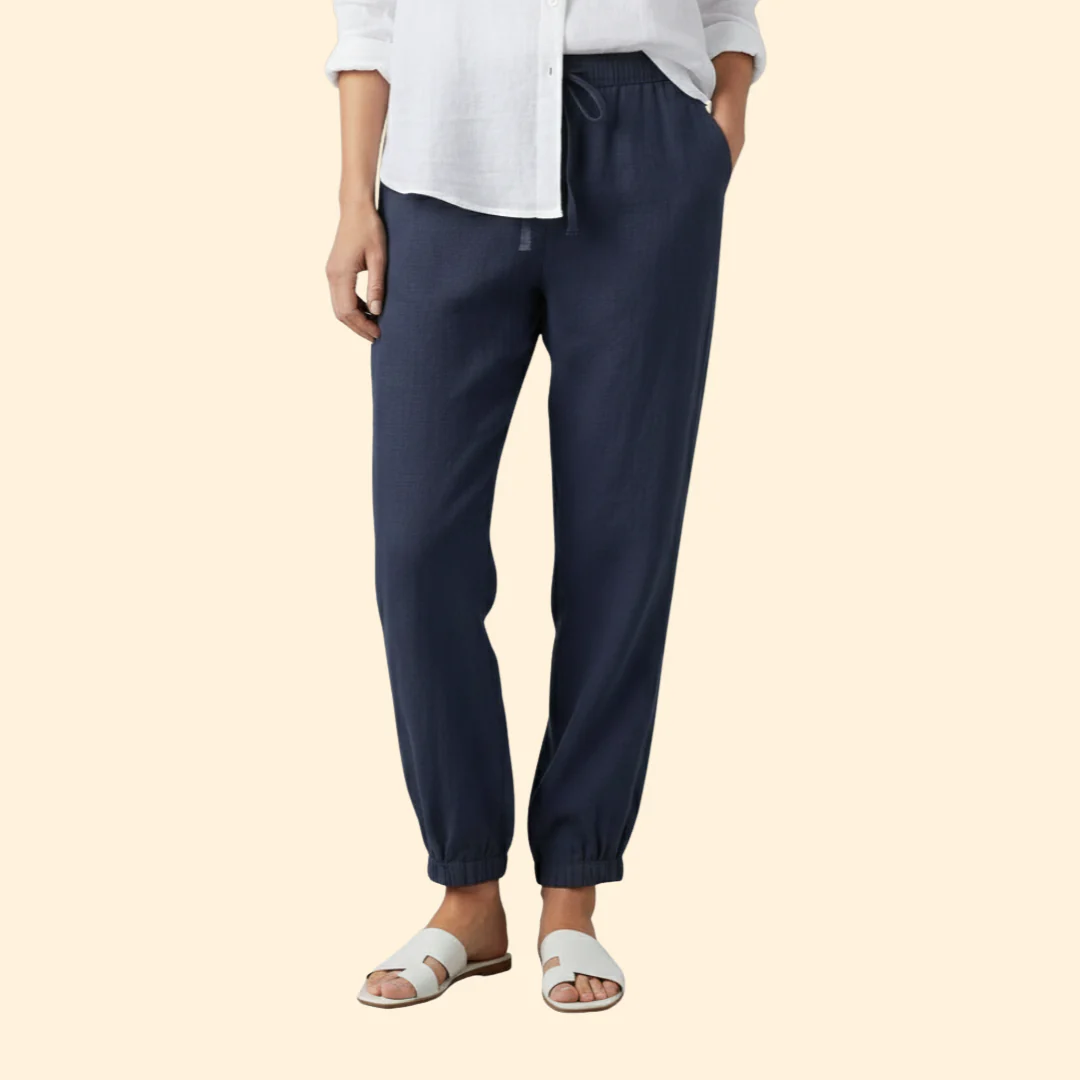 Women’s Airy Pants with Drawstring Waist - Image 3