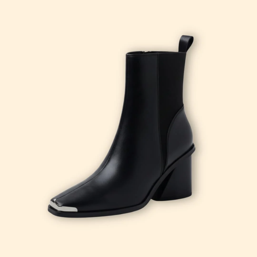 Women’s Ankle Boot with Block Heel Design