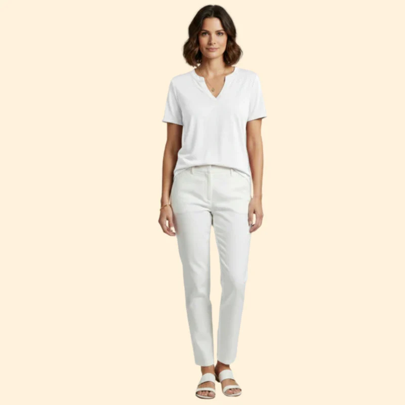 Women’s Basic T-Shirt with V-Neck Design - Image 10