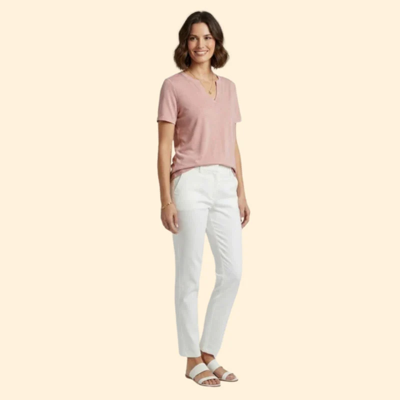 Women’s Basic T-Shirt with V-Neck Design - Image 4