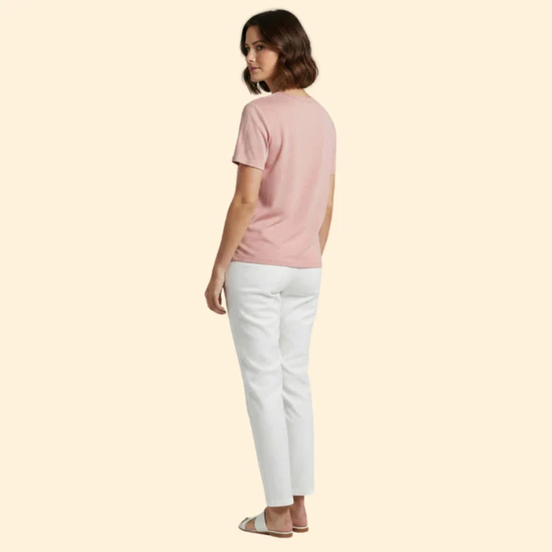 Women’s Basic T-Shirt with V-Neck Design - Image 5