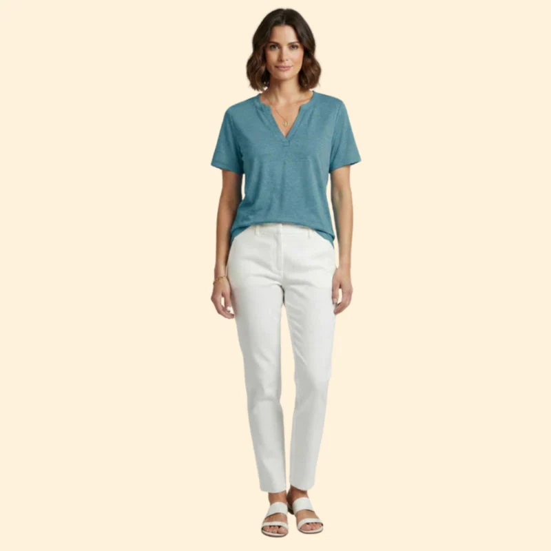 Women’s Basic T-Shirt with V-Neck Design - Image 8