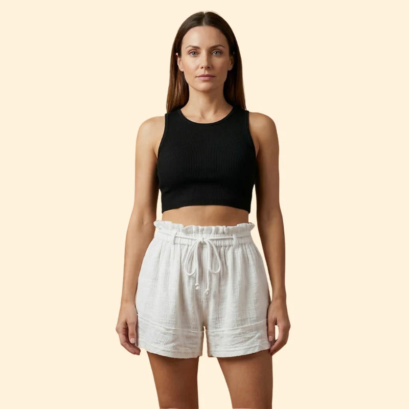Women’s Beach Shorts with Drawstring Detail - Image 2
