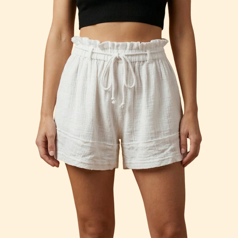 Women’s Beach Shorts with Drawstring Detail - Image 3