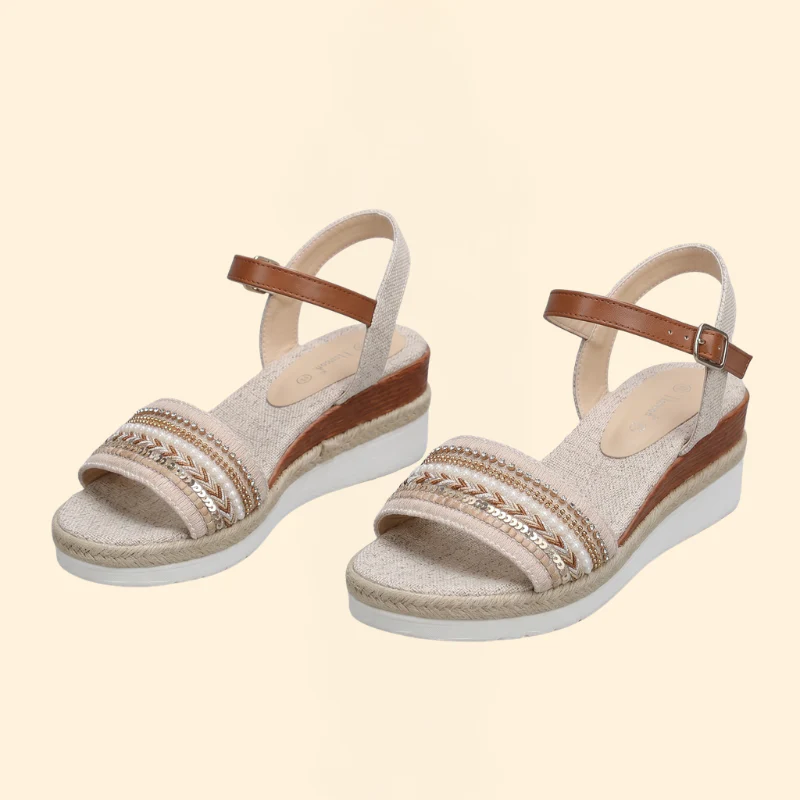 Women's Beaded Sandal with Straps