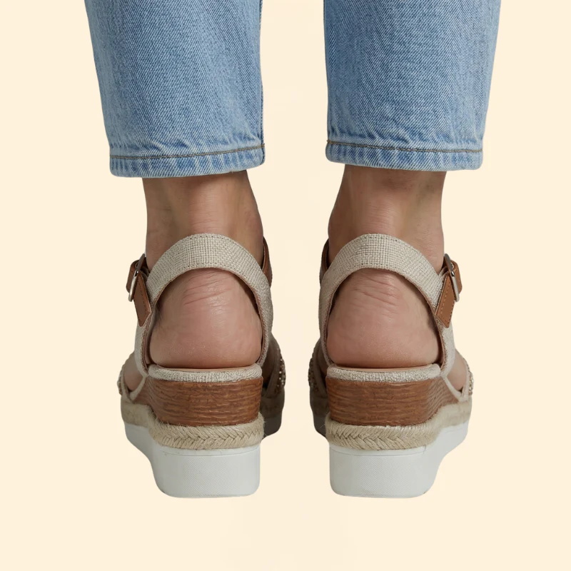 Women's Beaded Sandal with Straps - Image 5