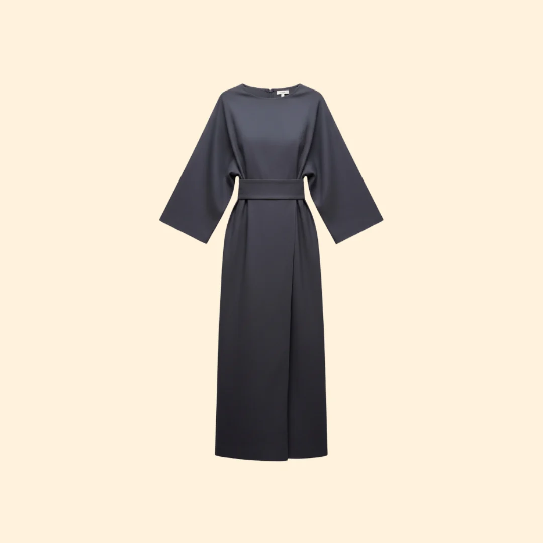 Women’s Belted Dress with Wide Sleeves