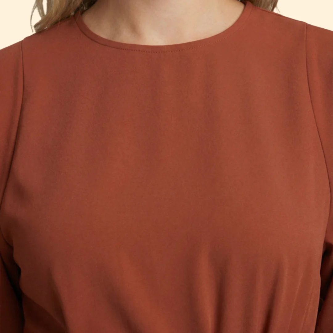 Women's Belted Elegant Dress - Image 5