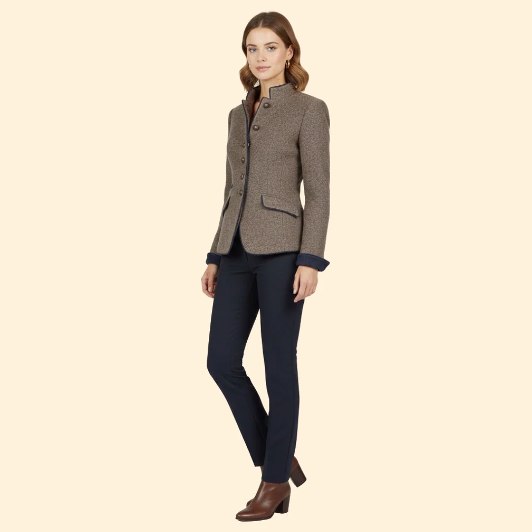 Women’s Blazer Jacket with Stand Collar - Image 3