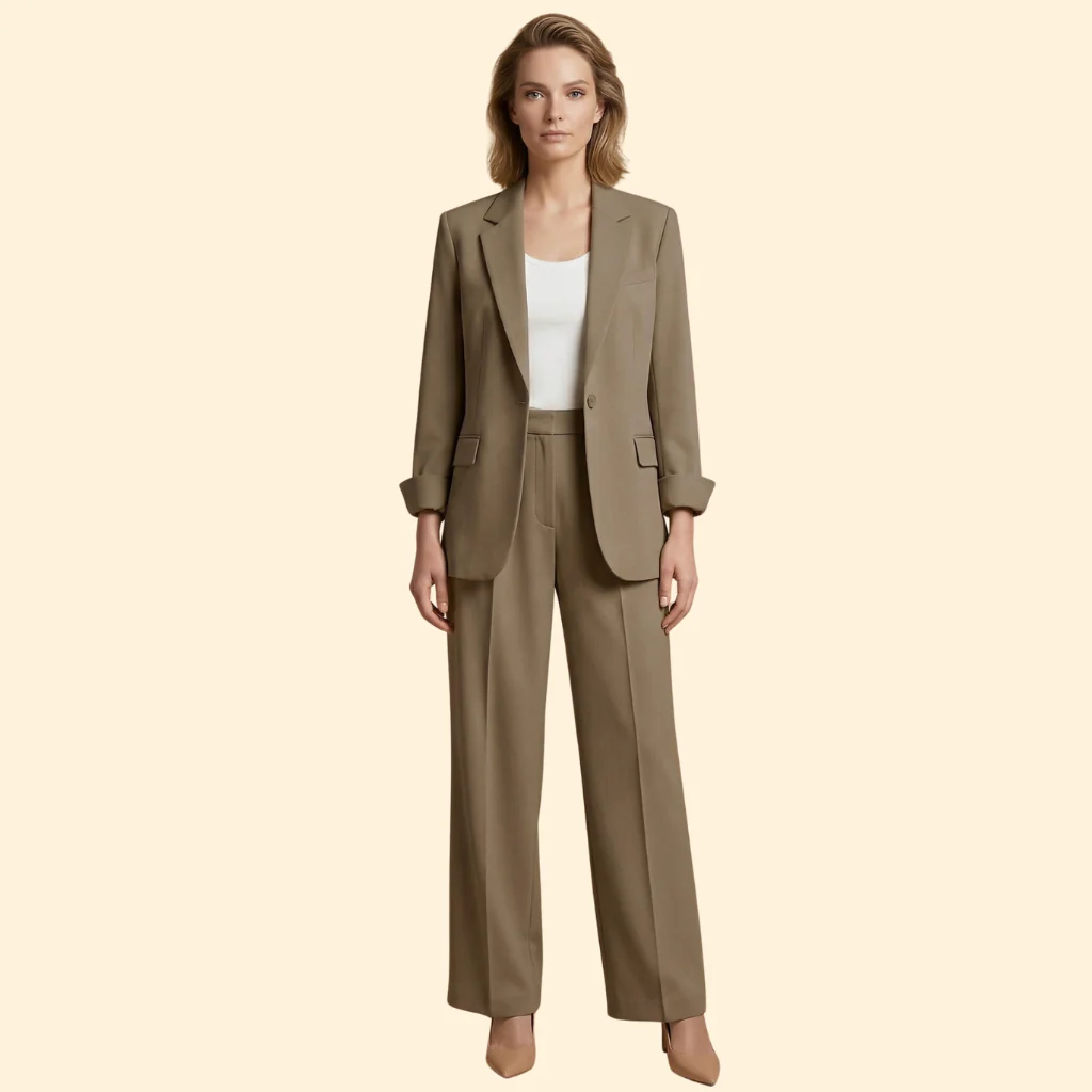 Women’s Blazer Set with Double Breasted Jacket - Image 10