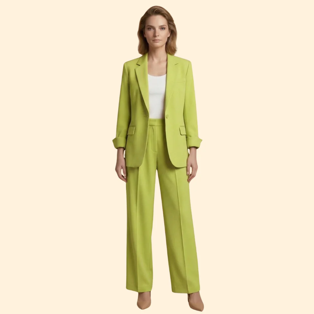 Women’s Blazer Set with Double Breasted Jacket - Image 11