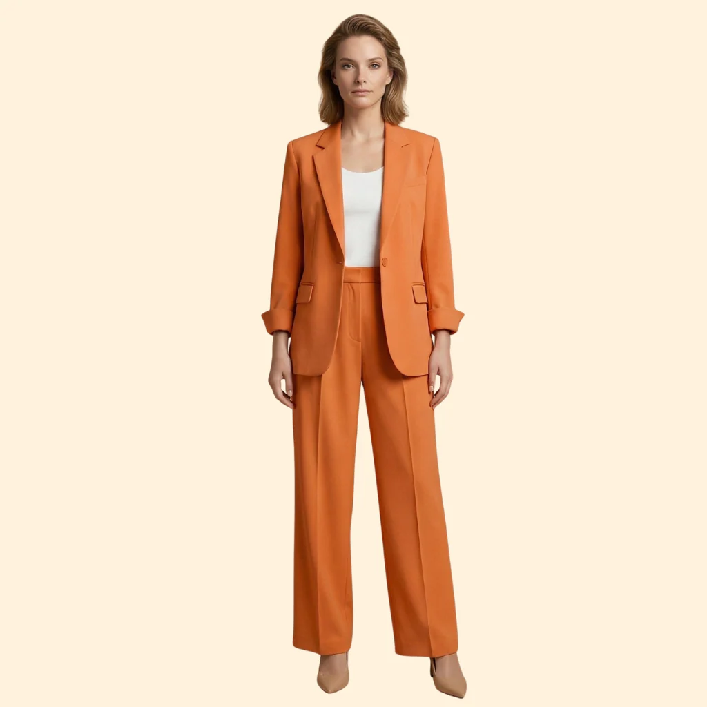 Women’s Blazer Set with Double Breasted Jacket - Image 12