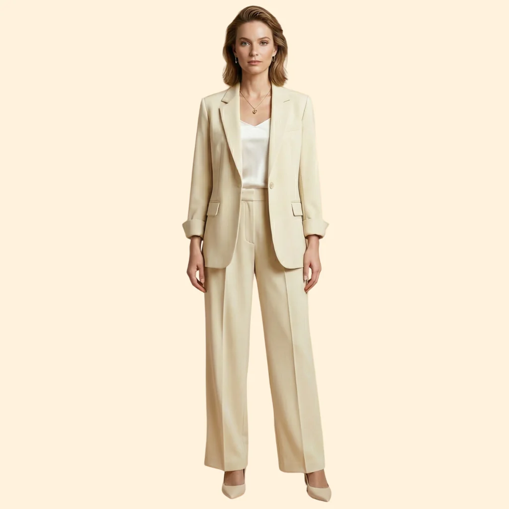 Women’s Blazer Set with Double Breasted Jacket - Image 6