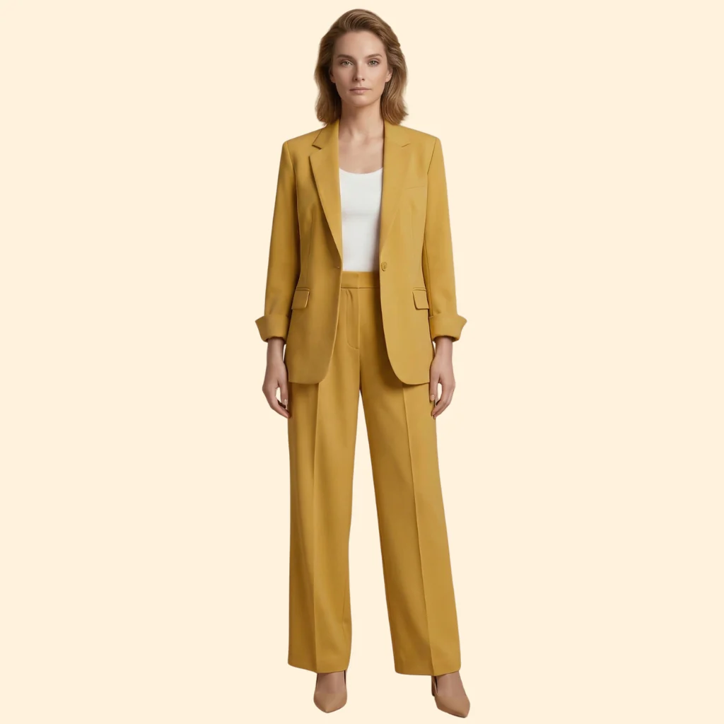 Women’s Blazer Set with Double Breasted Jacket - Image 7