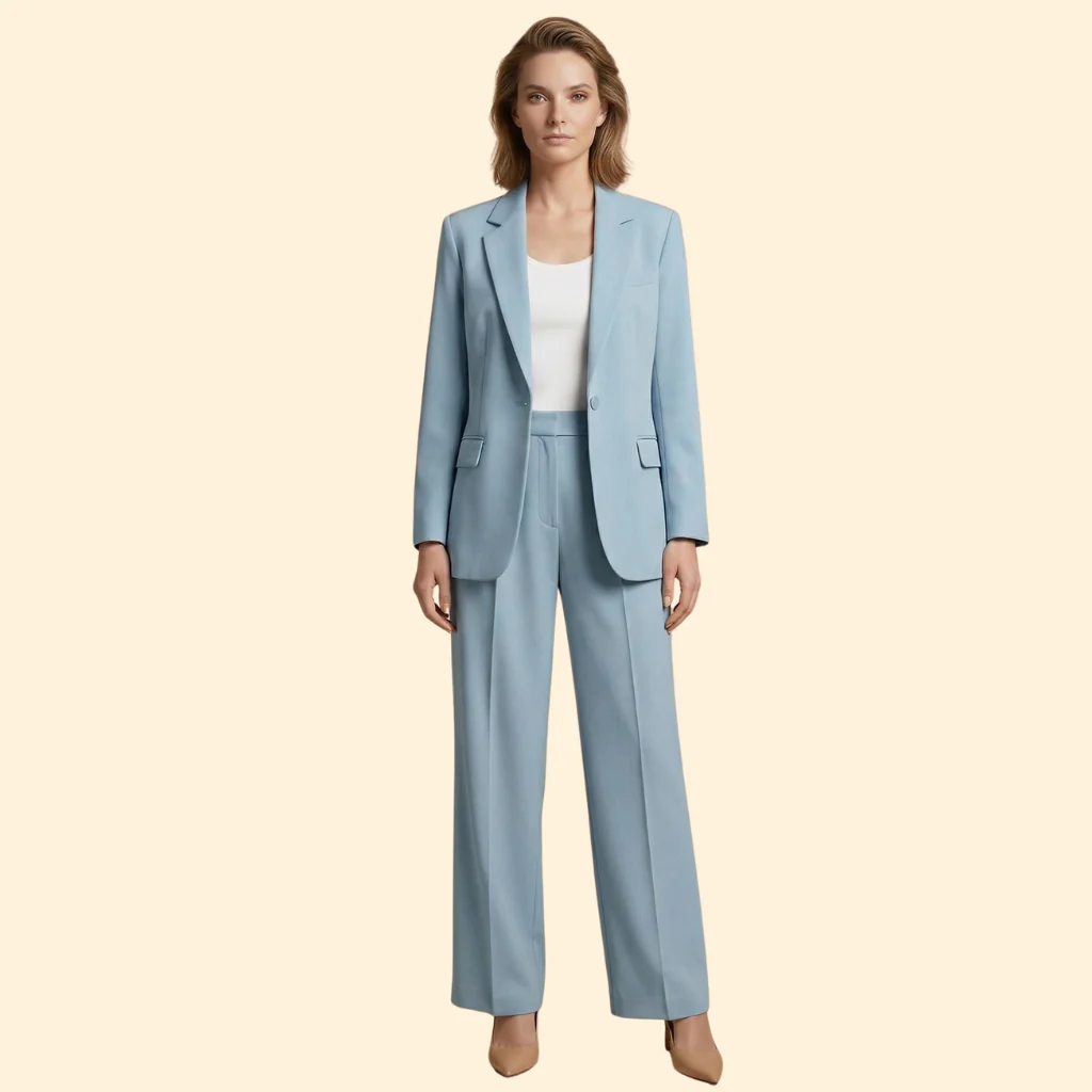 Women’s Blazer Set with Double Breasted Jacket - Image 8