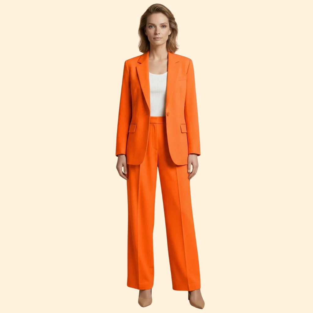 Women’s Blazer Set with Double Breasted Jacket - Image 9